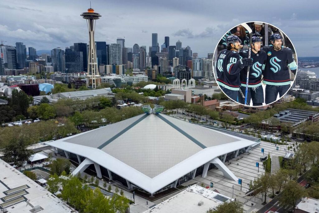 Image shows the Seattle Kraken and how the play on the ice