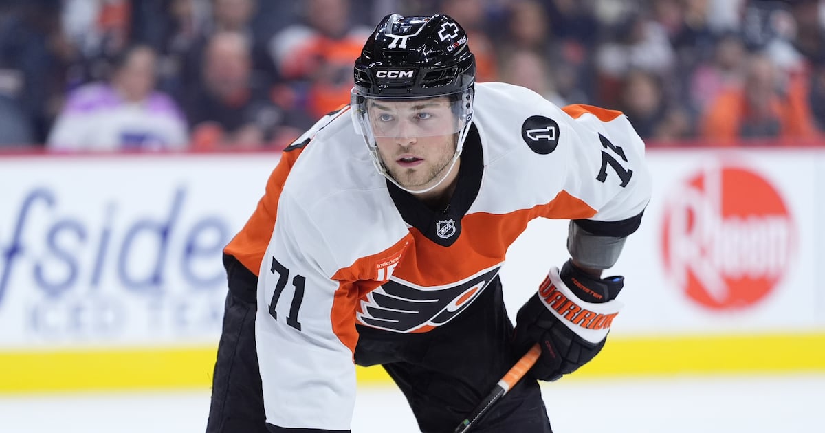 Philadelphia Flyers Tyson Foerster out 2-3 months with an upper-body injury