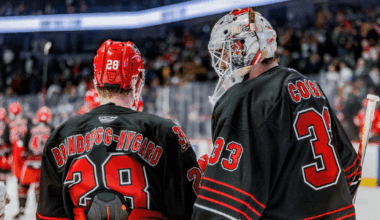 Sebastian Cossa and Michael Brandsegg-Nygard, grand rapids griffins.