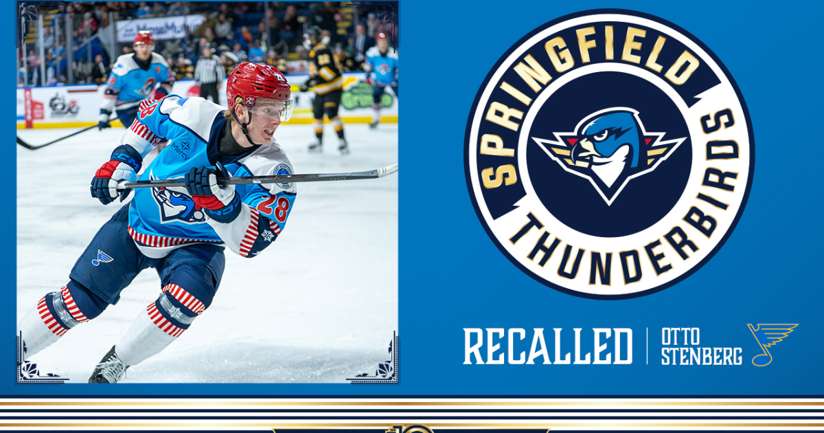 Springfield Thunderbirds | Blues Recall F Otto Stenberg from T-Birds