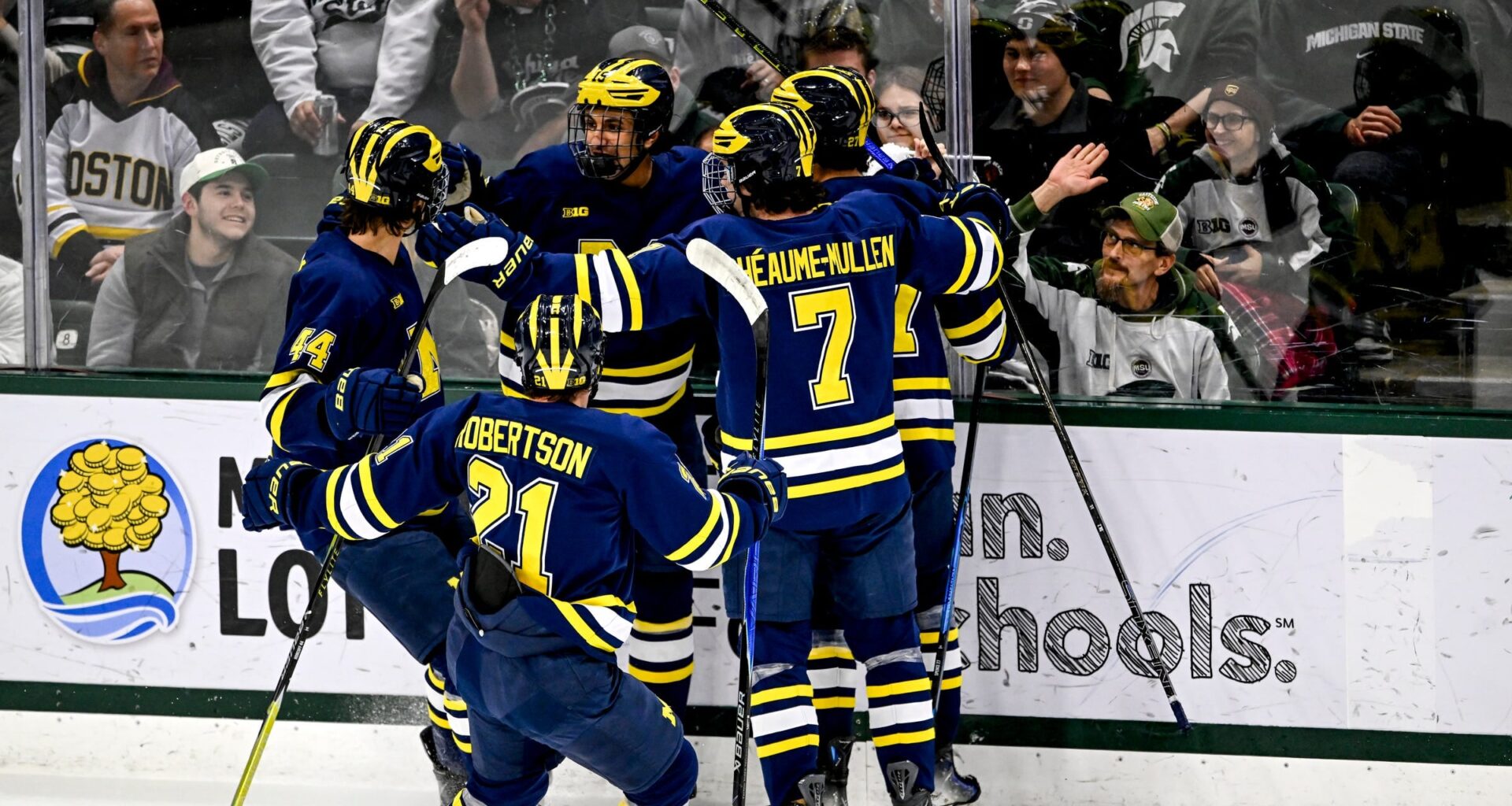 Malcolm Spence's massive goal for Michigan