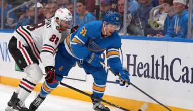 St. Louis Blues F Dylan Holloway out six weeks with LBI suffered in practice