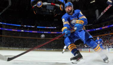 Alex Tuch skating for the Buffalo Sabres