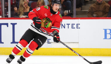 Tyler Bertuzzi San Jose Sharks v Chicago Blackhawks