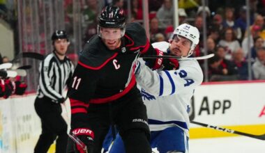 The Maple Leafs Travel to Carolina to Play the Hurricanes
