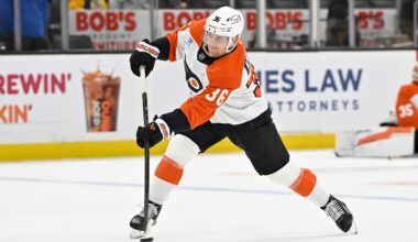 Emil Andrae looking more like a keeper on the Flyers’ ever-rotating blueline