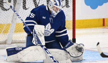 Maple Leafs impressed by Dennis Hildeby’s confidence in crease