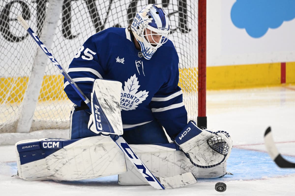 Maple Leafs impressed by Dennis Hildeby’s confidence in crease