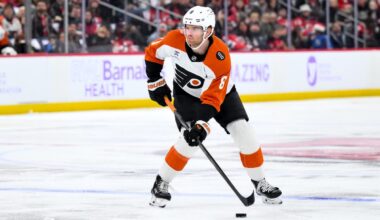 Flyers’ Cam York leaves game against Sabres with injury