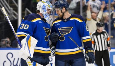 Philip Broberg ‘has been incredible for us,’ but no contract talks yet with Blues