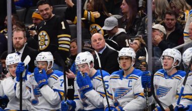 Jim Montgomery’s Blues lost badly to Bruins … but in the game of life, all is well