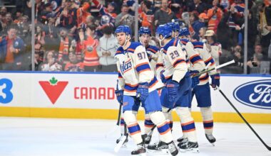 Oilers score nine and feel fine after offensive breakout