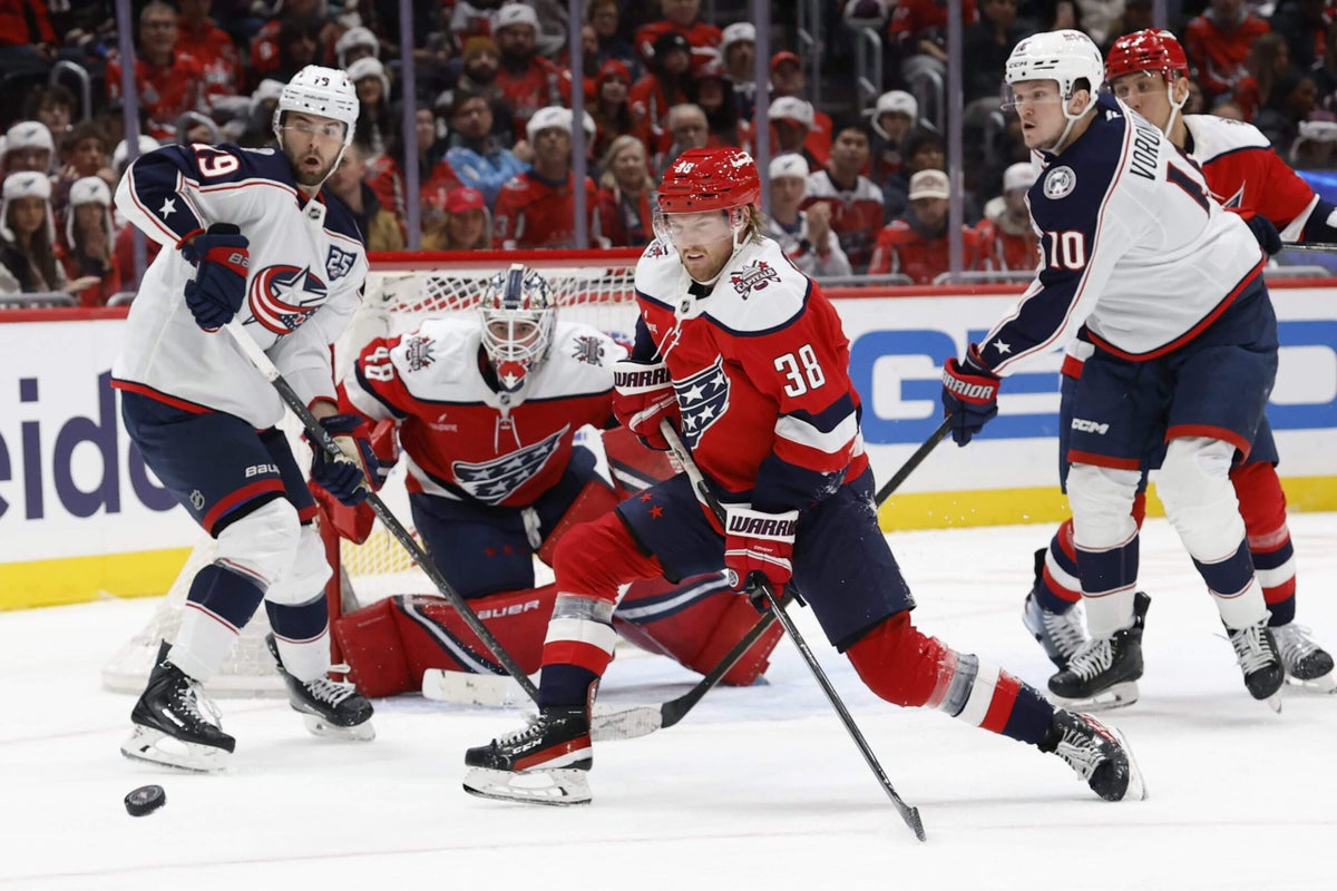 Blue Jackets can’t solve Washington’s Logan Thompson, suffer first shutout loss