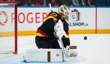 Canucks pull Lankinen after 3 goals on 13 shots in loss to Red Wings