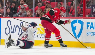 Dante Fabbro’s third-period turnover sends Blue Jackets to loss to Hurricanes