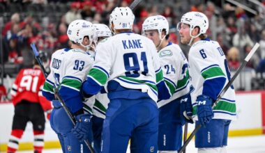 Zeev Buium scores game-winning goal in Canucks debut vs. Devils