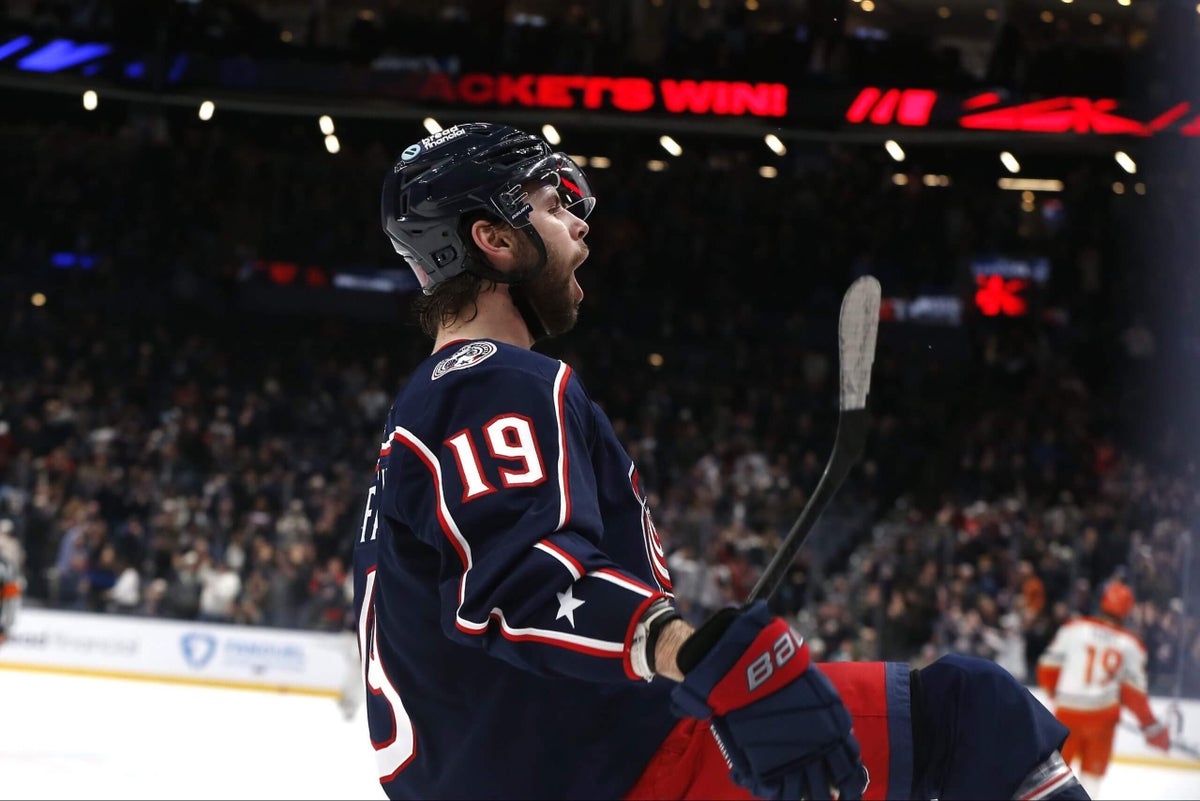 Adam Fantilli’s highlight-reel OT winner sends Blue Jackets past Ducks, snaps skid