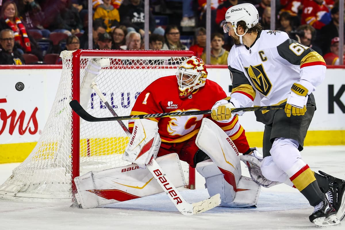 Flames come out swinging in big 6-3 win over Golden Knights