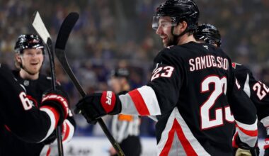 Mattias Samuelsson shines in Rasmus Dahlin’s absence as Sabres win eighth straight