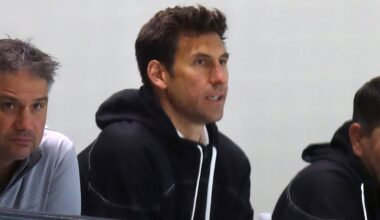 Bruins assistant coach Jay Leach works with the defensemen and also organizes the club’s penalty kill.