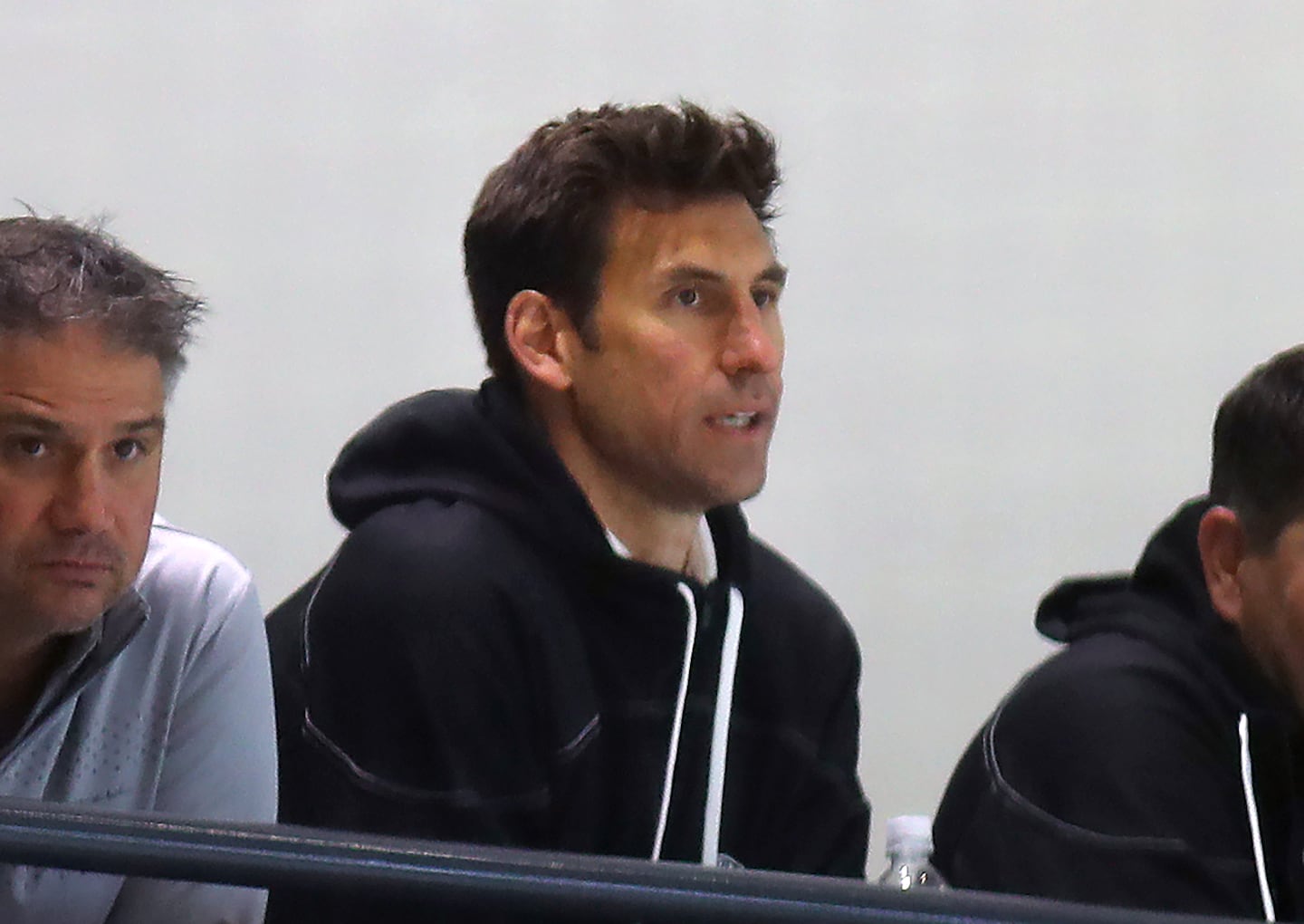 Bruins assistant coach Jay Leach works with the defensemen and also organizes the club’s penalty kill.