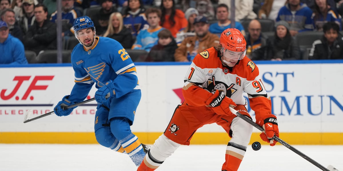 McTavish, Mintyukov score early to help Ducks beat Blues 4-1
