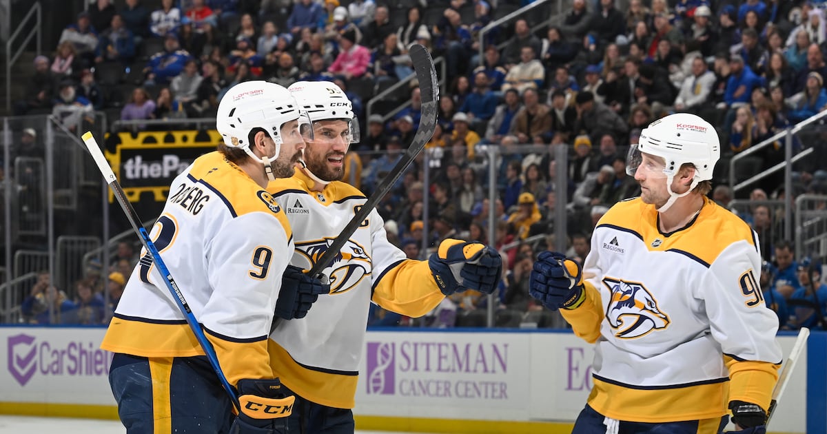 Filip Forsberg’s hat trick leads Nashville Predators to victory over St.Louis Blues