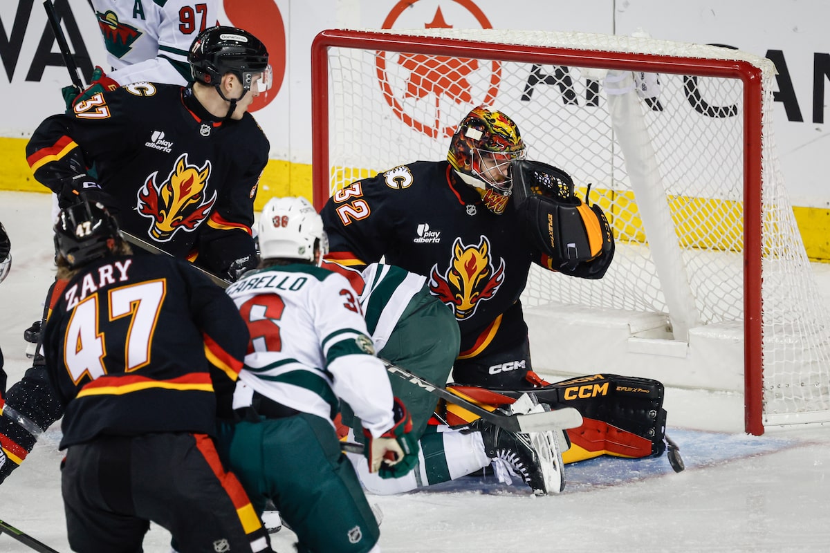 Flames goaltender Dustin Wolf’s backup stint a reset