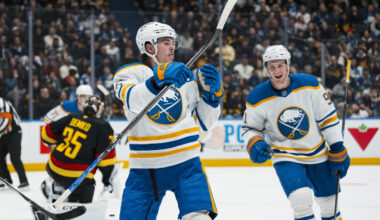 Zach Benson's 1st in 35 Games Lifts Sabres to 3-2 Win Over Canucks - The Hockey Writers - Buffalo Sabres