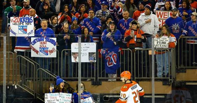 Chris Kreider and Jacob Trouba play at the Rangers for the 1st time since their trades to the Ducks