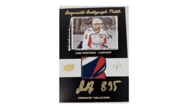 Alex Ovechkin signed a one-of-one hockey card with an ‘895’ inscription in Upper Deck’s upcoming ‘2024-25 The Cup’ release