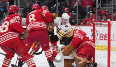 Seider helps the struggling Red Wings beat the Bruins 5-4