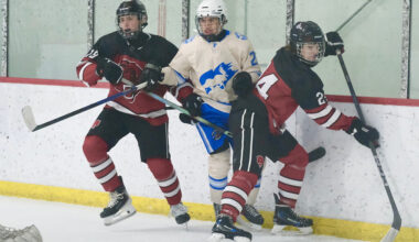 JDHS hockey team tested on the road