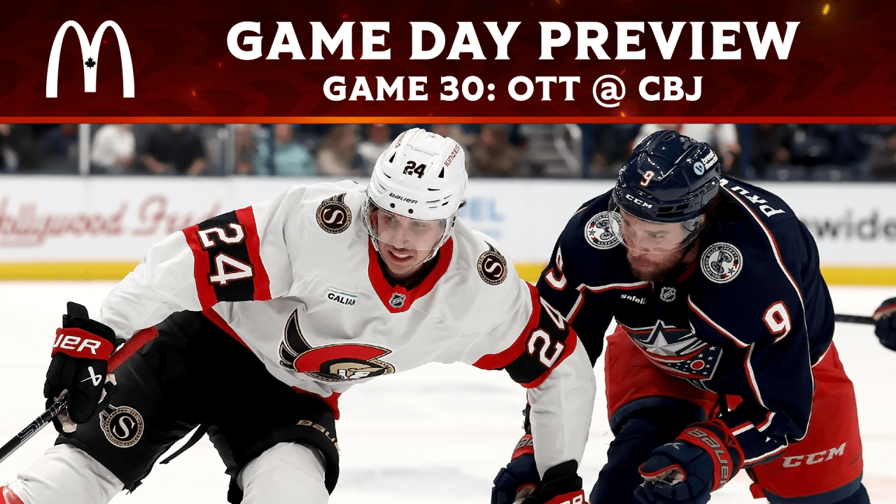 Sens begin road trip in Columbus