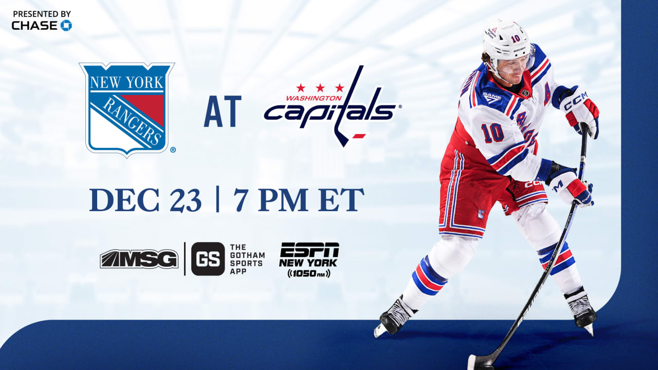 Rangers at Capitals: Pregame Notes