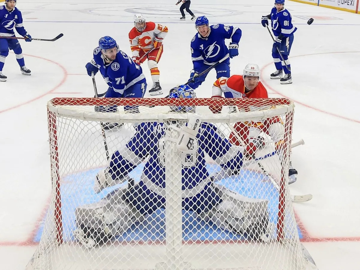 Jonathan Huberdeau is creating chances, but Flames need him to bury them