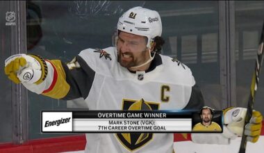 Energizer OT Winner: Mark Stone