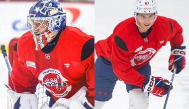 Capitals call-up Bogdan Trineyev and Clay Stevenson from Hershey with Ryan Leonard and Charlie Lindgren hurt