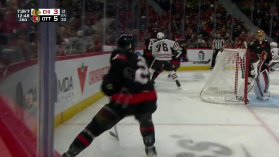 Senators score 3 goals in third period of 6-4 win over Blackhawks
