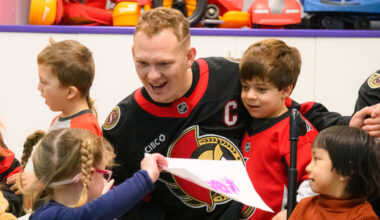 Sens make annual visit to CHEO