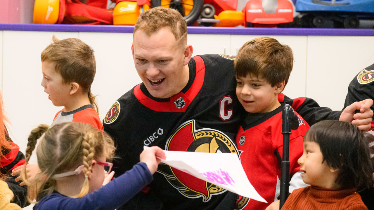 Sens make annual visit to CHEO