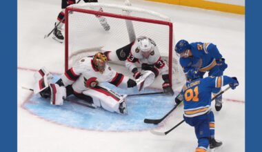 Matthew Kessel scores to help Blues beat Senators 4-3