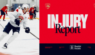 Luostarinen rejoins Panthers at practice, return to lineup to be determined