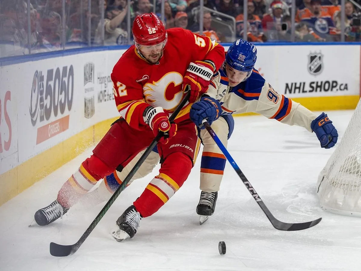 Flames defenceman MacKenzie Weegar made sure to address teammates after game misconduct