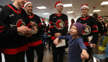 Girl goes with Swedish Berries to surprise Senator at CHEO