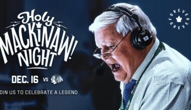 Toronto Maple Leafs To Honour Joe Bowen During Game On December 16