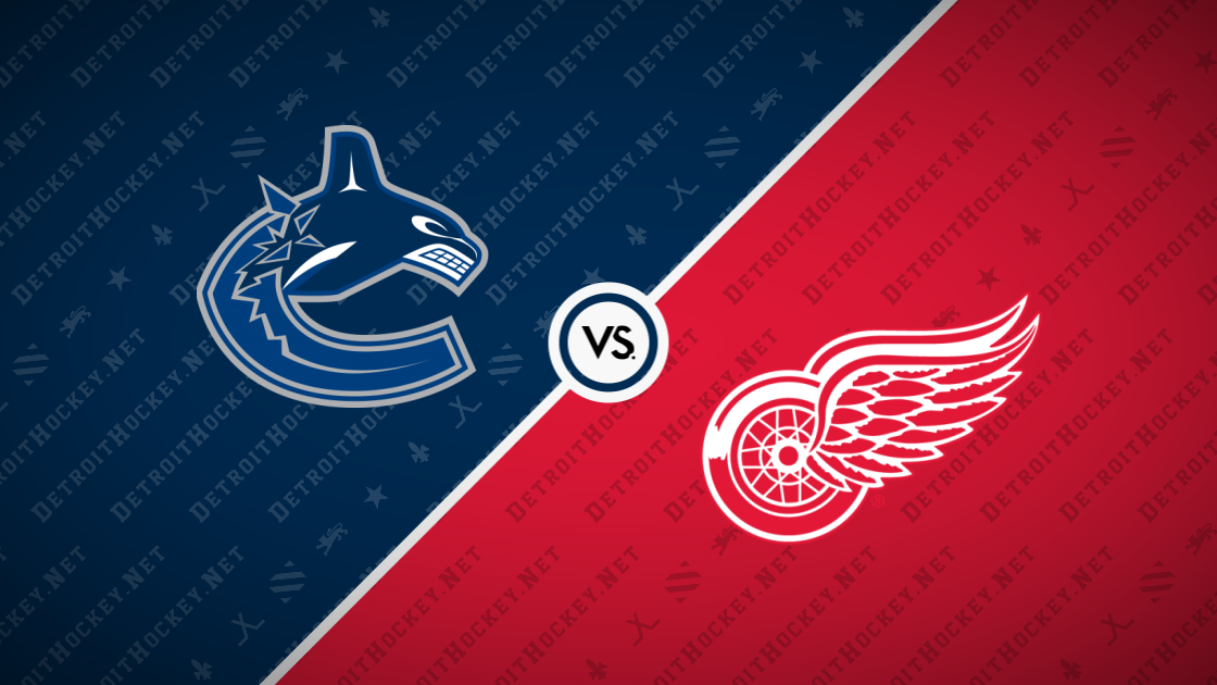 Canucks vs. Red Wings, 12/8/2025 – DetroitHockey.Net
