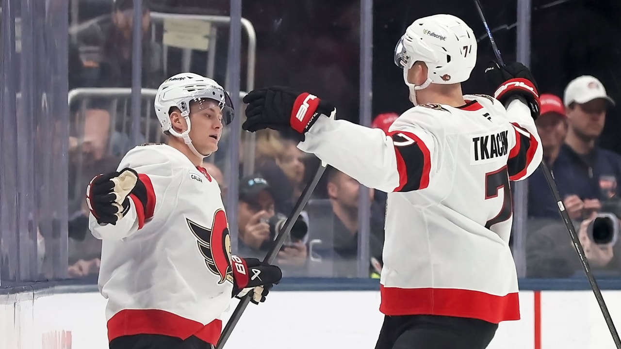 Stutzle scores 2 goals, Senators hold off Blue Jackets