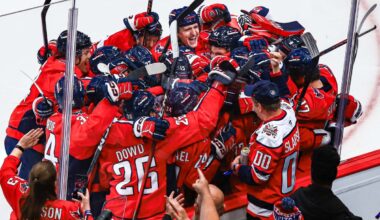 Capitals climb to first place in Eastern Conference standings after blowout win over Sharks