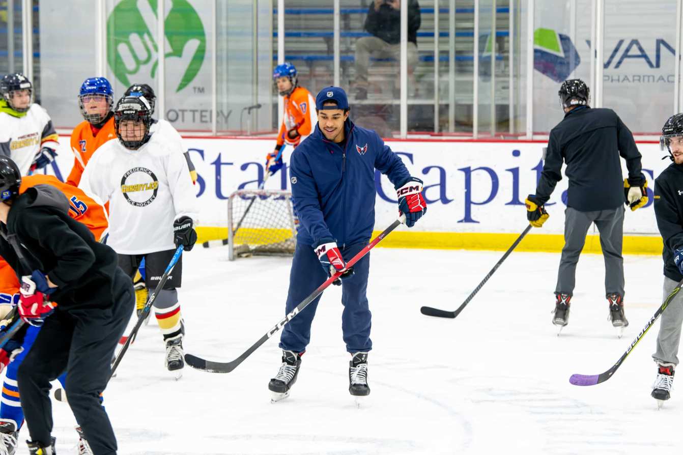 Justin Sourdif at the American Special Hockey Association clinic